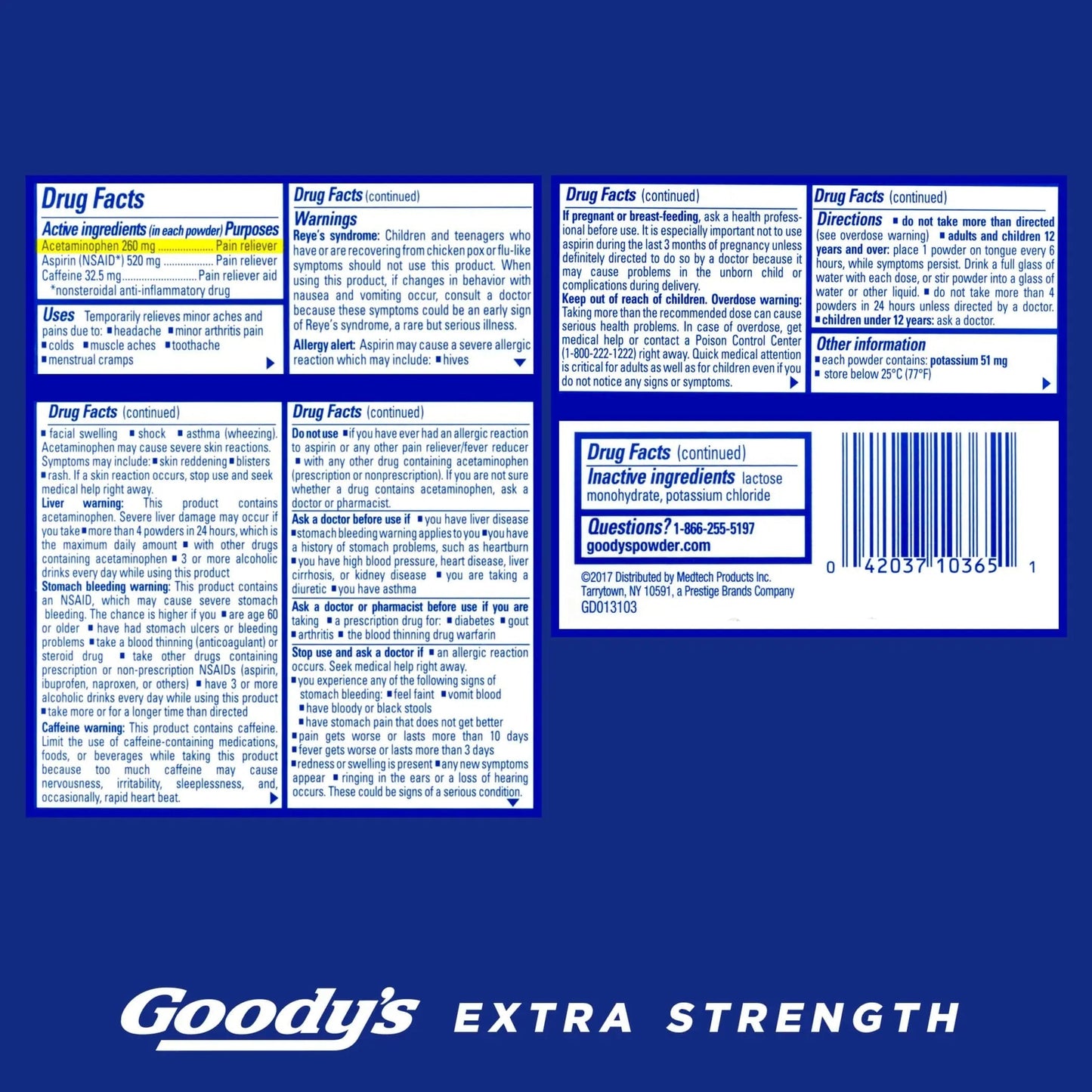 Goody's Extra Strength Headache Powders 50 ea (Pack of 6) Goody'sBuy Supplements Australia