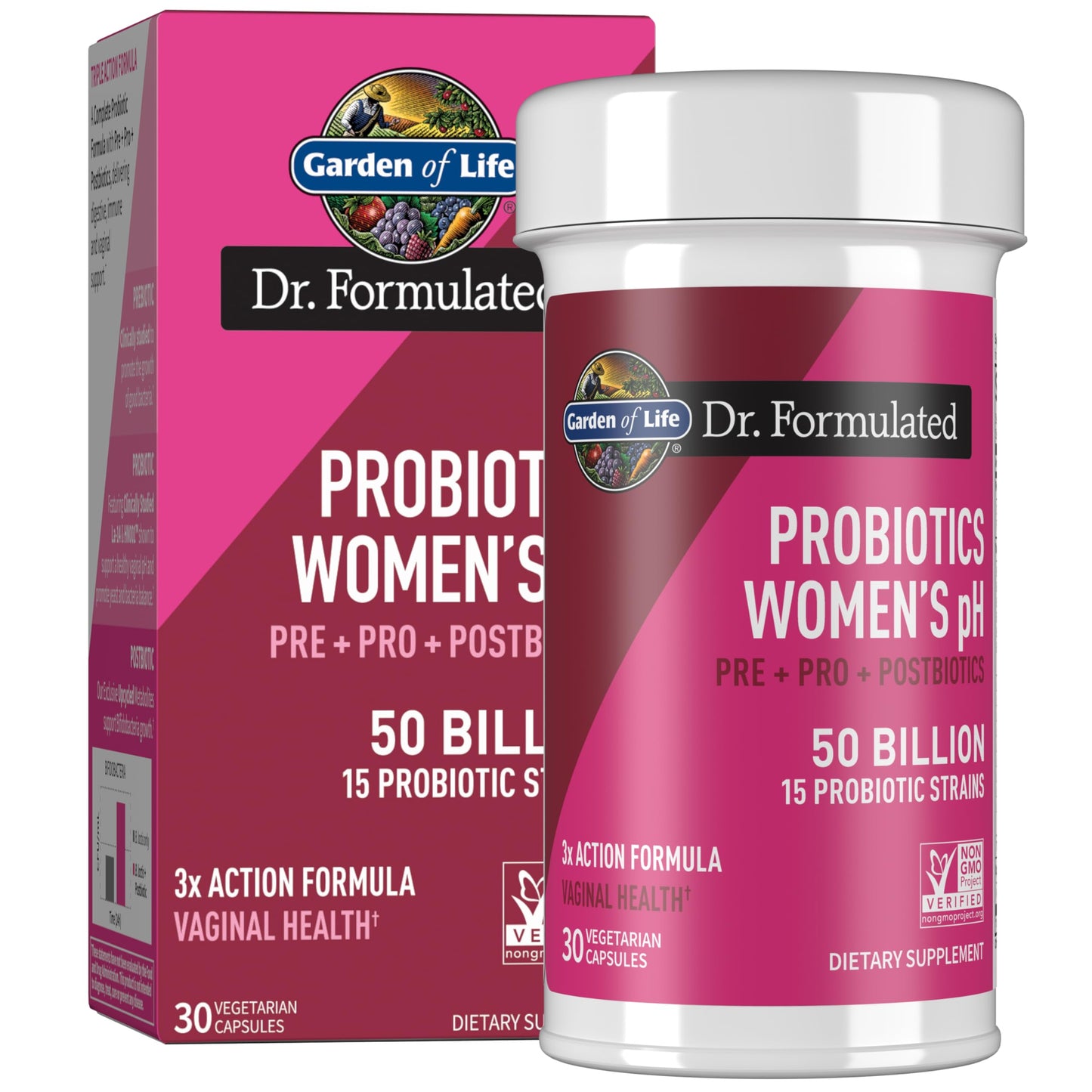 Garden of Life Dr Formulated Once Daily 3-in-1 Complete Prebiotics, Postbiotics & Probiotics for Women, PRE + PRO + POSTBIOTIC Supplement for Women’s Digestive, Immune & Vaginal Health, 30 Day Supply Garden of Life buy supplements Au