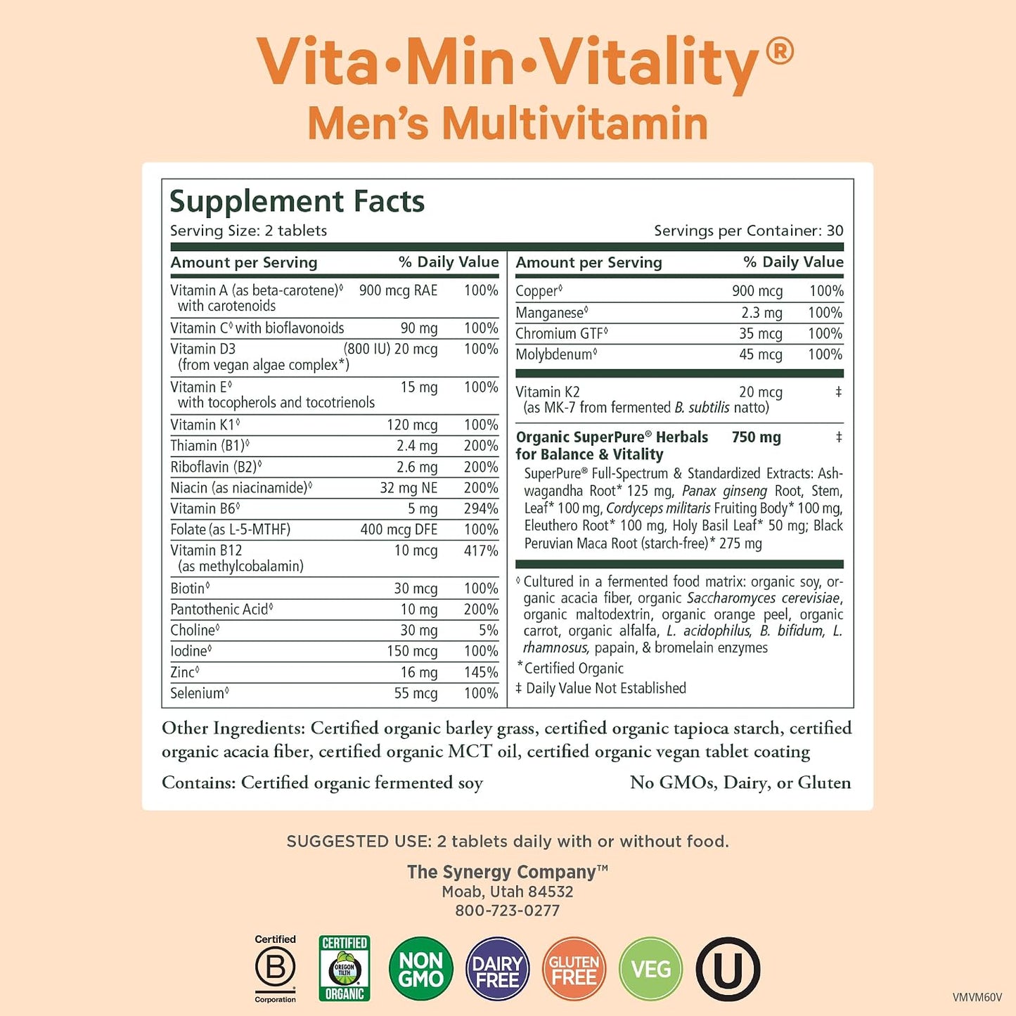 PURE SYNERGY Men’s Multivitamin, Stress, and Energy Essentials Bundle | Whole Food Multi with Adaptogens and Cordyceps | Natural Vitamin C Immune Supplement | Vegan, Non-GMO, and Organic Ingredients