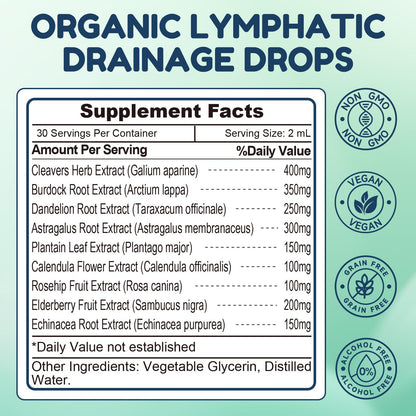 NaSeny Lymphatic Drainage Drops, 9 IN1 Lymphatic Drainage Supplements for Detox & Cleanse, Immune System Support with Echinacea, Elderberry, Dandelion, Arctium Lappa, 2 FL OZ NaSeny buy supplements Au