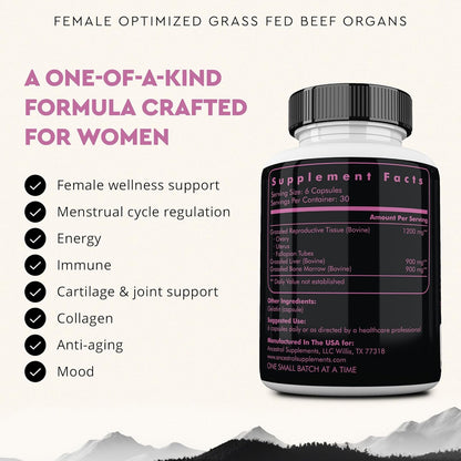 Ancestral Supplements Beef Organs & FEM Bundle for Women – Supports Hormone Balance, Energy, Skin & Overall Wellness – Grass Fed, Pasture Raised Multivitamin with Whole-Food Nutrients & Targeted Femal