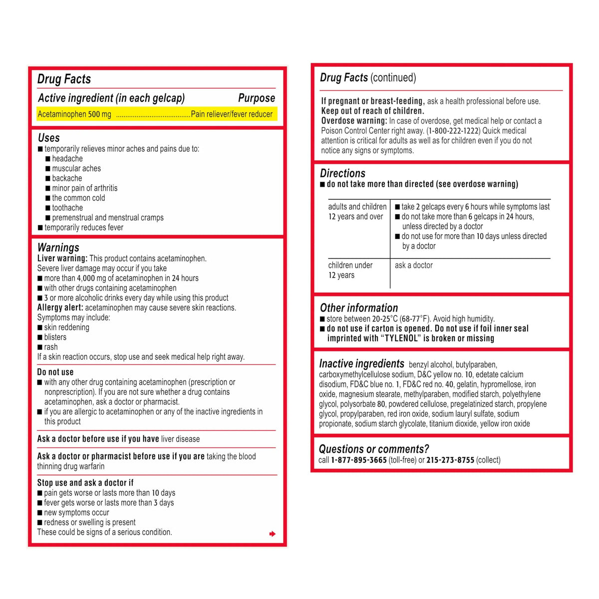 Tylenol Extra Strength Acetaminophen Rapid Release Gels, Fast, Strong Pain Relief, Fever Reducer Medicine, 500 mg Gelcaps with Laser‑Drilled Holes for Fast Release, Value Size, 225 Count TylenolBuy Supplements Australia