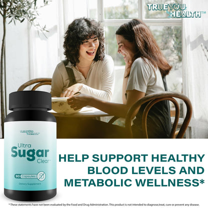 Ultra Sugar Clear - Our Best Blood Cleanse Detox Supplement - Bloodflow Support Supplement - Healthy Circulation Support Supplement - Sugar Balance Supplement - Sugar Health Blood Cleansing Formula True You Health buy supplements Au