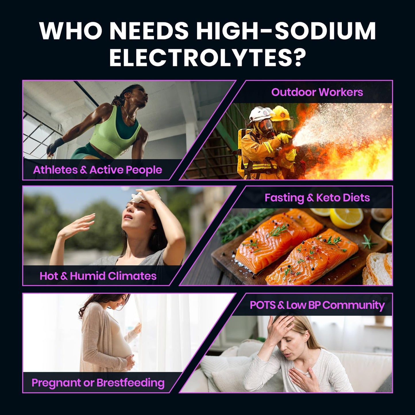 Venture Pal High Sodium Sugar-Free Electrolytes Powder Packets, 16 Sticks | Hydration Packets with Sodium, Potassium & Magnesium, Zero Calories, Keto, Vegan, and Paleo Friendly