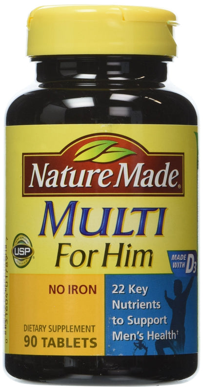 Nature Made Multivitamin for Him, Mens Multivitamins with No Iron, Daily Nutritional Support, Nature Made Multi Mens Vitamins & Minerals, 300 Tablets, 300 Day Supply