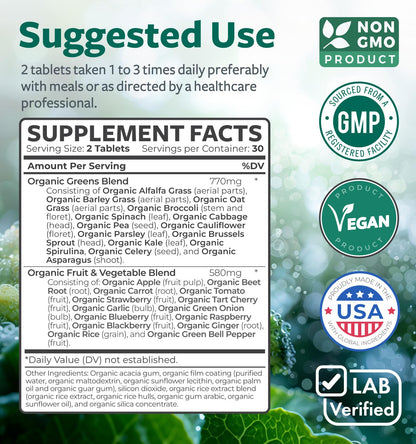 Super Greens & Vitamin C (1-Month Supply) Greens & C Synergy Bundle of Organic Super Greens Powder - Complete Superfood (60 Capsules) & & Vitamin C Immune Support (60 Vegetarian Caps)(Non-GMO) Healths Harmony buy supplements Au