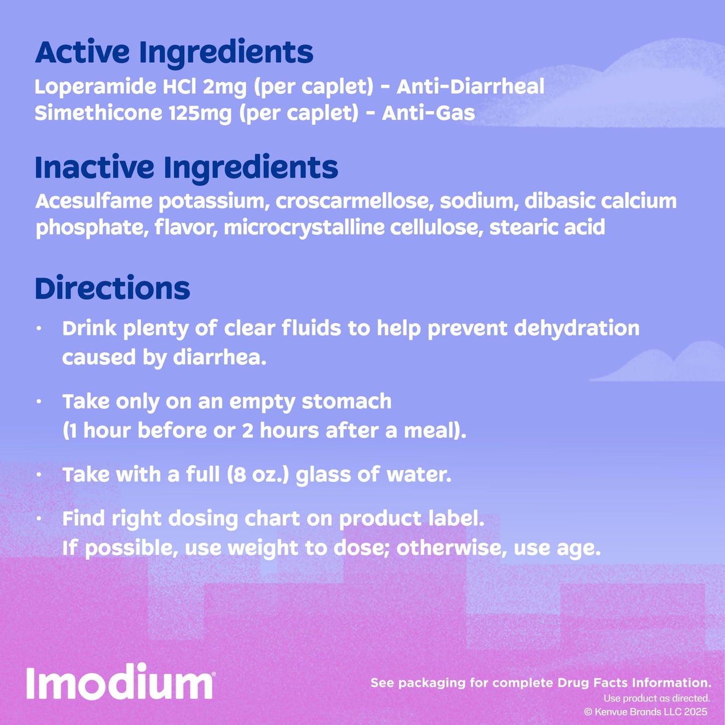 Imodium Multi-Symptom Relief Caplets, Loperamide Hydrochloride & Simethicone Anti-Diarrheal Medicine for the Relief of Diarrhea, Gas, Bloating, Cramps & Pressure, 18 ct Imodium buy supplements Au