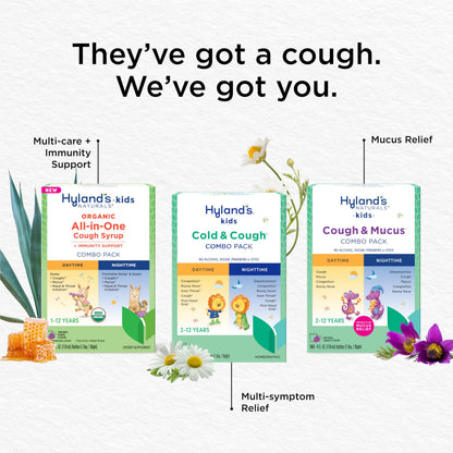 Hyland's Kids Cold and Cough, Day and Night Combo Pack, Cold Medicine for Ages 2 and up, Syrup Cough Medicine for Kids, Nasal Decongestant, 4 Fl Oz (Pack of 2) Hyland's buy supplements Au