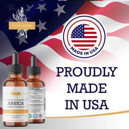 Pura Herba Arnica Liquid Extract – Alcohol-Free, Vegan, Supports Muscle Recovery & Joint Comfort, Fast-Absorbing Tincture, Made in USA – 2 Fl Oz Pura HerbaBuy Supplements Australia