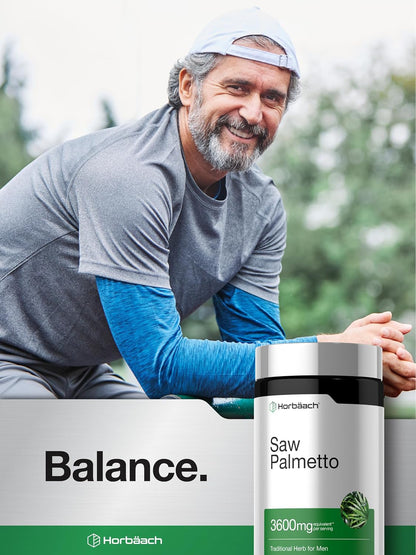 Horbäach Saw Palmetto Extract | 120 Capsules | from Saw Palmetto Berries | Non-GMO and Gluten Free Formula