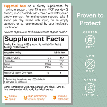 PectaSol Modified Citrus Pectin – 454g Powder – Total-Body Health Supplement to Support the Heart, Immune System, Inflammation Response & Healthy Aging + Maintain Healthy Galectin-3 Levels