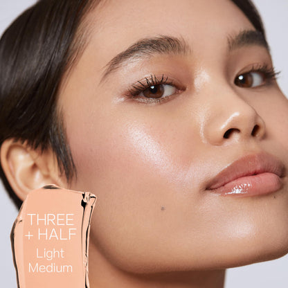 Saie Slip Tint Tinted Moisturizer with SPF 35 - Light Coverage, Glowy Skin Tint & Mineral Sunscreen for Face with Hydrating Hyaluronic Acid - Summer Makeup Essential - Shade Three + Half (1.35 oz) SaieBuy Supplements Australia