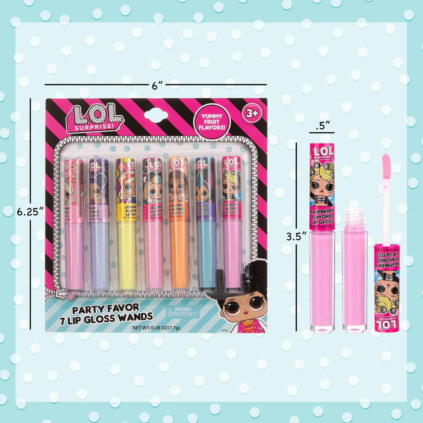 L.O.L Surprise 7-Pack Lip Gloss for Girls, Lol Lip Gloss L.O.L. Surprise!Buy Supplements Australia