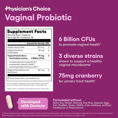 Physician's CHOICE Feminine Power Duo Bundle - Vaginal Probiotic + Womens Probiotic Bundle