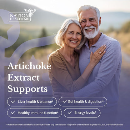 Artichoke Extract 500 mg | Liver Support Supplements | Natural Artichoke Extract, Liver Health Supplement, Digestive Support, Vegan, Gluten Free. 30 Days Supply. 30 Capsules