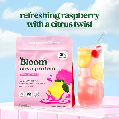 Bloom Raspberry Lemonade Clear Protein and Greens Gummies Bundle