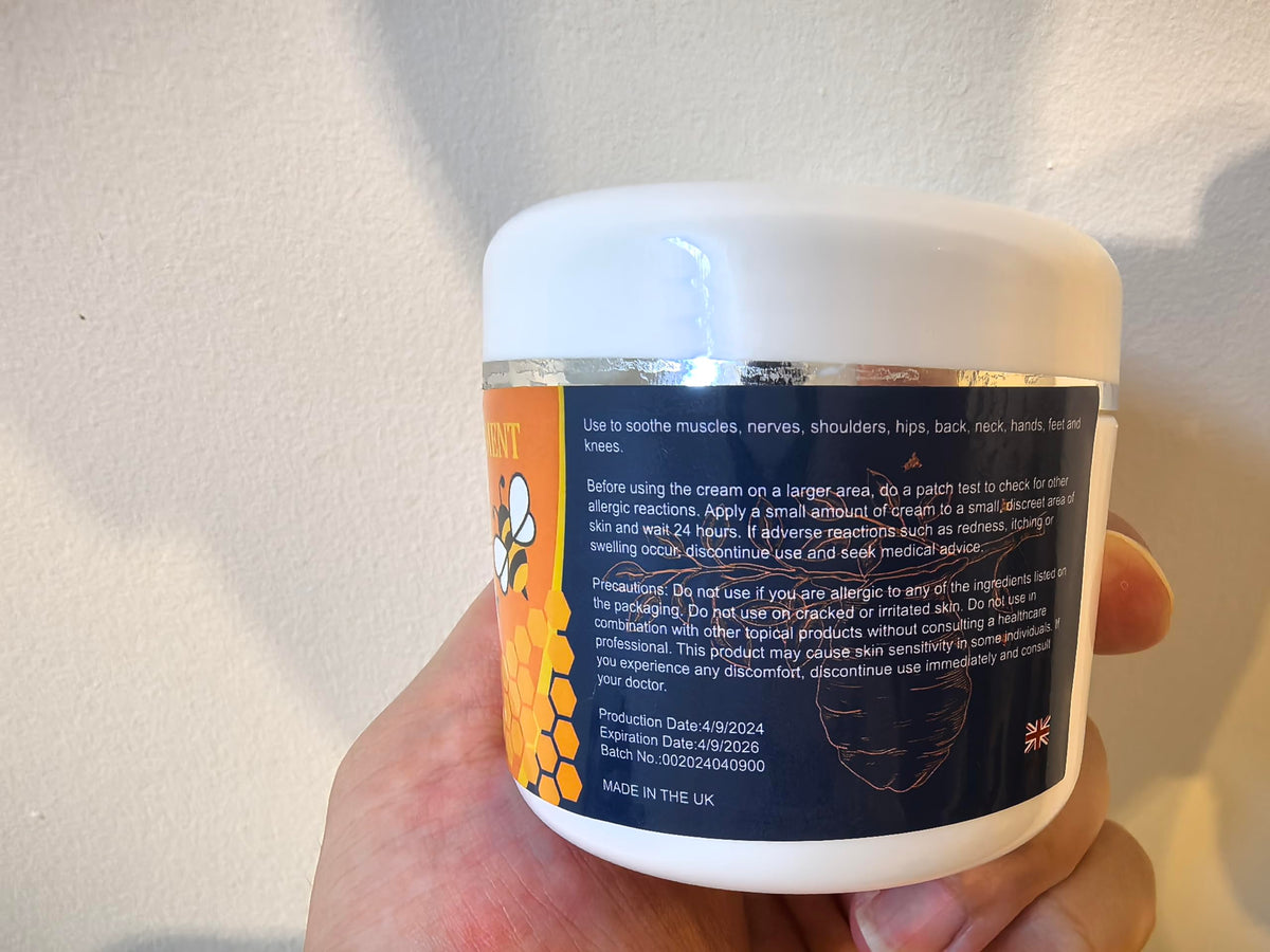 Beeswax and Honey Fast Acting Joint Muscle Bone Cream, Immediate Help for Back, Neck, Hand, Feet, Knee, Shoulder, Topical, Nerve, Plantar, Ankle, Foot Discomfort, Natural Added YOKOBBYESBuy Supplements Australia