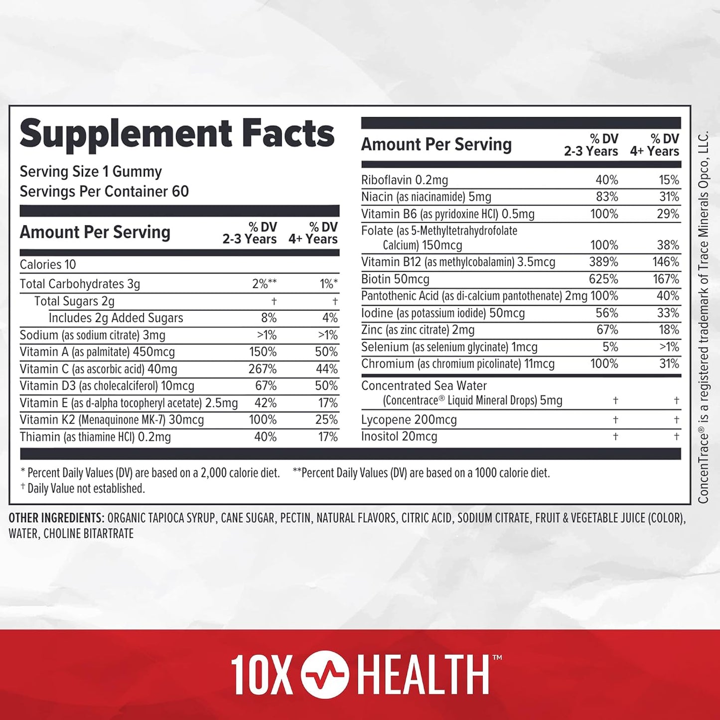 10X Health Kids Multivitamin - 60ct, Strawberry Watermelon | Immunity Gummies for Kids: Complete Daily Nutrition, Bones & Energy, Strawberry Watermelon