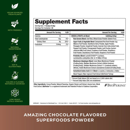 Nutrology Greens & Fruits Powder-Naturally Sourced Superfood, Chocolate (30 Servings) Beet Natural O2, Pre Workout Powder, Passion Fruit Flavor (30 Servings) Nutrology buy supplements Au