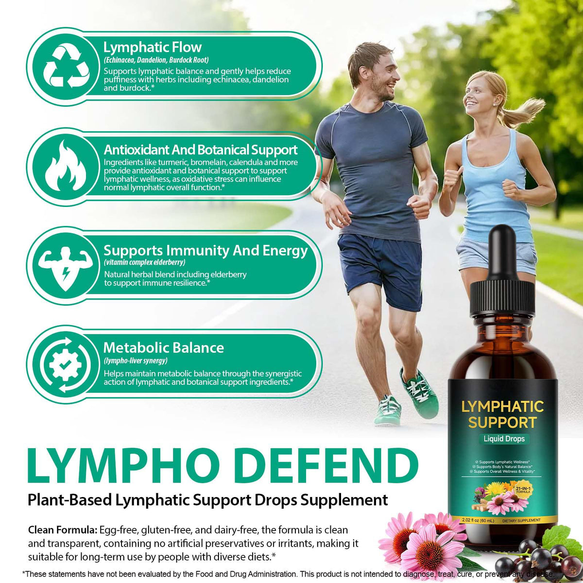 Lymphatic Drainage Drops, Support Supplement with Echinacea, Dandelion, Elderberry, Cleavers, Astragalus, Burdock & More, 2 FL OZ - Natural Lymphatic Cleanse & Immune Support VOGSIG buy supplements Au