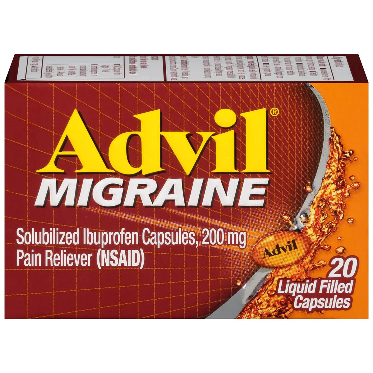 Advil 200 mg Liquid Filled Capsules 20 ea AdvilBuy Supplements Australia