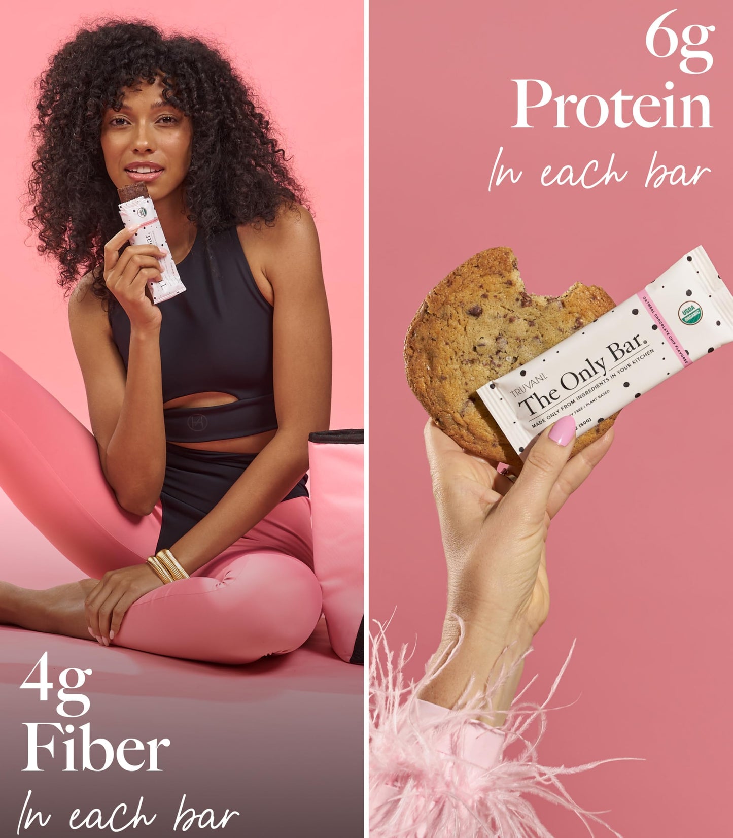 Truvani Plant Based Snack Bars | Variety | 12 Pack | Vegan | 5-8g Protein | USDA Organic and Vegan | Dairy, Soy, and Gluten Free | Individually Wrapped