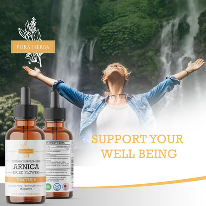Pura Herba Arnica Liquid Extract – Alcohol-Free, Vegan, Supports Muscle Recovery & Joint Comfort, Fast-Absorbing Tincture, Made in USA – 2 Fl Oz Pura HerbaBuy Supplements Australia