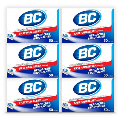 BC Powder Original Strength Pain Reliever, 50 Powder Sticks, 50 Count(Pack of 6) BCBuy Supplements Australia