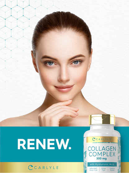 Carlyle Collagen Pills with Hyaluronic Acid | 500mg | 90 Capsules | Hydrolyzed Collagen Type 1 and 3 | Non-GMO, Gluten Free Supplement Carlyle buy supplements Au