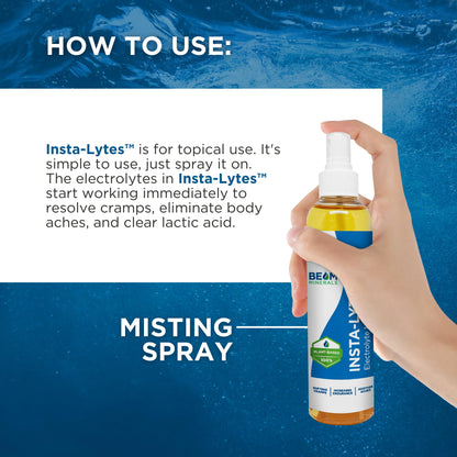 BEAM MINERALS Insta-Lytes | How to Stop Leg Cramps Immediately Electrolyte Misting Spray | Fulvic Acid Trace Minerals | Fast Micronutrients Supplements | 2 fl Oz BEAM MINERALSBuy Supplements Australia