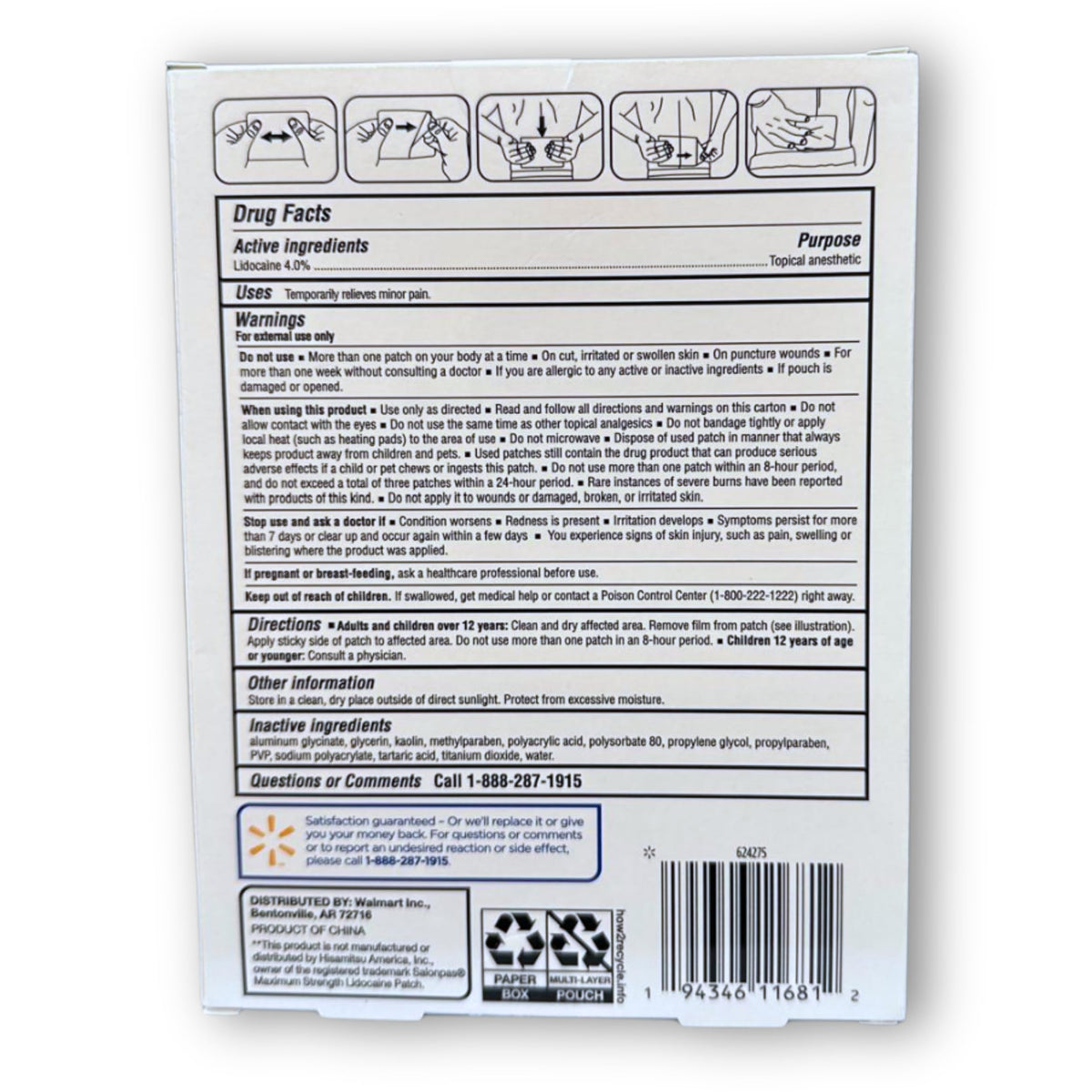 Topical anesthetic 4% Patch- 6 Count (Pack of 1), Boxed By Fusion Shop Store FUSION SHOP STORE Smart choices, meaningful life!Buy Supplements Australia