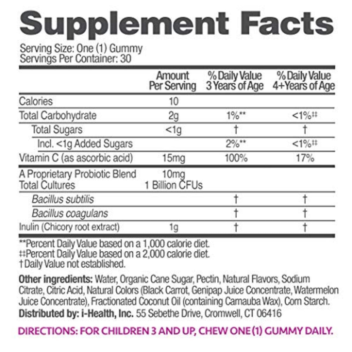 up4 Kids Probiotic Gummies, Digestive and Immune Support with Prebiotics and Vitamin C, Gelatin Free, Gluten Free and Non-GMO, For Ages 3+, 30 count up4Buy Supplements Australia
