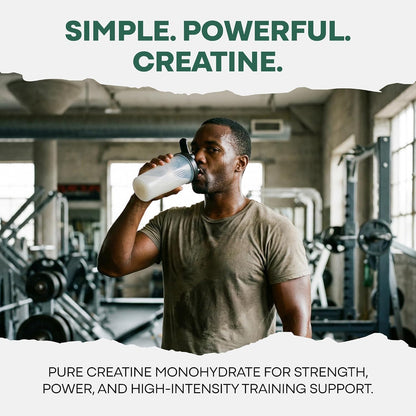 Wild Foods 100% Creatine Monohydrate Powder Packets - 20 Packets - for Brain & Performance – Pure Creatine Travel Packs for Men & Women, USA Made– 5g Creatina Per Serving
