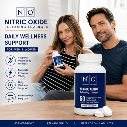 N1O1 Nitric Oxide Lozenges Supplement, 120 Count, 60-Day Supply | Developed by Dr. Nathan S. Bryan; Orange Flavor; Dissolvable Lozenges; Daily Nitric Oxide Support