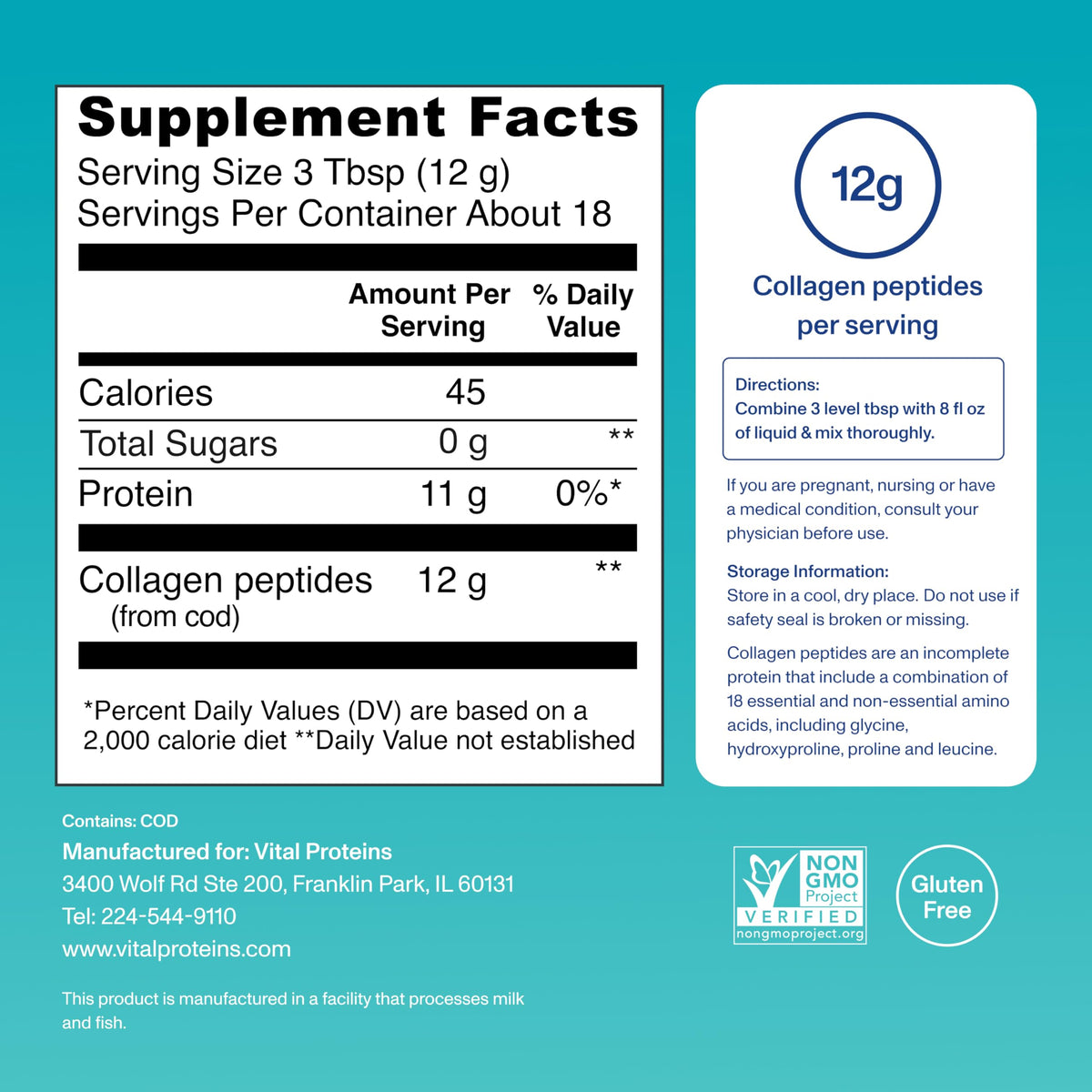Vital Proteins Marine Collagen Peptides Powder Supplement for Skin Hair Nail Joint - Hydrolyzed Collagen - 12g per Serving - 7.8 oz Canister Vital Proteins buy supplements Au