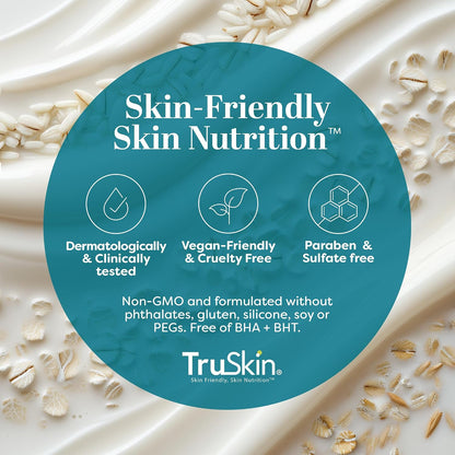 TruSkin Soothing Cleansing Milk with Rice & Oat Milk, 5 fl oz | With Hyaluronic Acid to gently remove makeup, cleanse and hydrate sensitive skin without stripping moisture