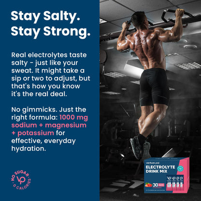 Venture Pal High Sodium Sugar Free Electrolytes Powder Packet, 16 Sticks | Hydration Packets with Vitamin, Sodium & Potassium, Zero Calories, Vegan, Keto & Paleo Friendly Electrolyte Drink Mix