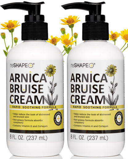 Reshape+ Arnica Bruise Relief Topical Cream For Bruising, Swelling, & Discoloration On Skin, Natural Skin Care Homeopathic Arnica Lotion W/Vitamin K, Horse Chestnut, & Collagen, 8 Fl Oz (2-Pack) Reshape+Buy Supplements Australia