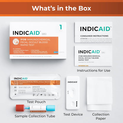 iFOB Immunochemical Fecal Occult Blood Screening 1 Pack | FIT Colon Health Screening at Home, Test for Ulcers, Polyps & Colitis, Accurate & Easy Sample Collection