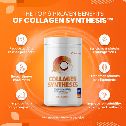 SaltWrap Collagen Synthesis - Collagen Peptides for Joints with Fortigel, Tendoforte, Best Collagen Powder for Tendons, Ligaments, and Cartilage Recovery and Repair, NSF Certified for Sport SaltWrap buy supplements Au