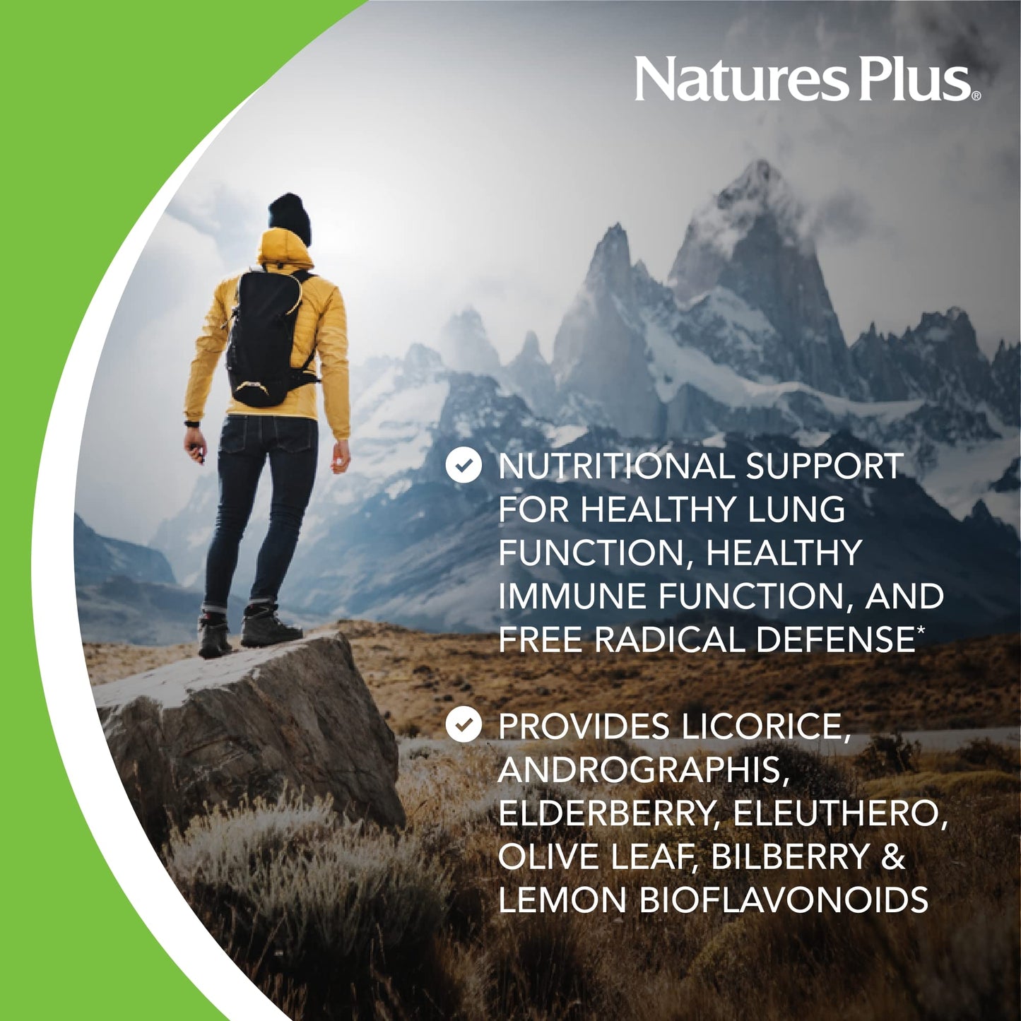 NaturesPlus AgeLoss Lung Support - 90 Capsules - Vegetarian, Gluten Free - 30 Servings NaturesPlus buy supplements Au