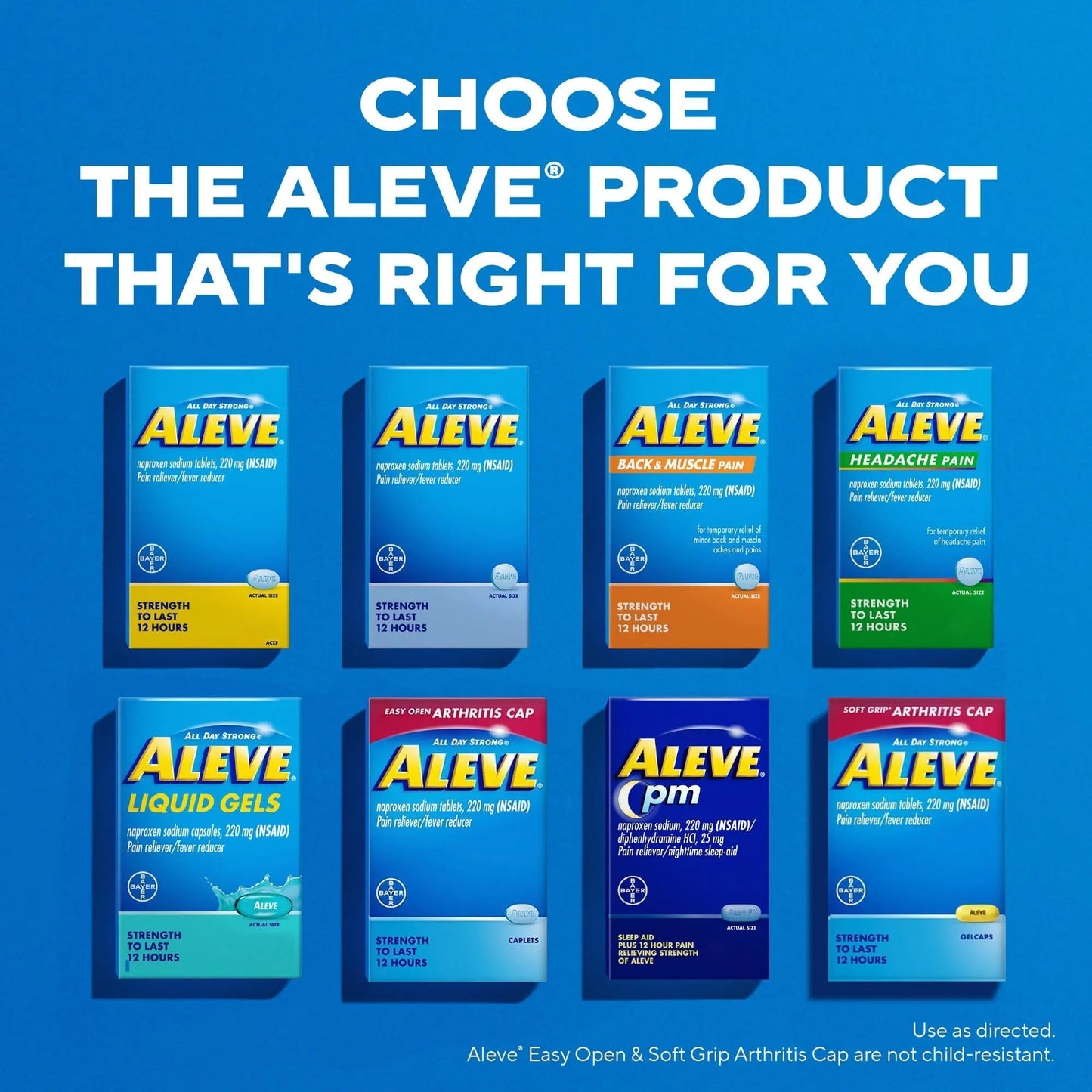 Aleve Liquid Capsules, Naproxen Sodium Capsules 220 mg (NSAID), Pain Reliever/Fever Reducer, Fast Pain Relief, 120 Count AleveBuy Supplements Australia