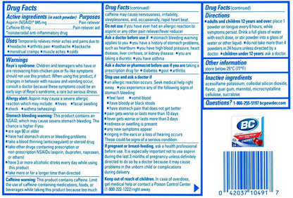 BC Powder Pain Reliever, Cherry Flavor Aspirin Dissolve Packs, 24 Count Powder Packets (6 Pack) BCBuy Supplements Australia