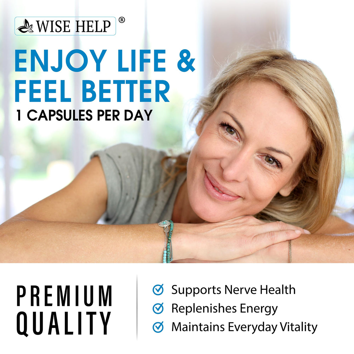 Neuropathy Support Natural Nerve Discomfort Relief - Made in USA - Nerve Antioxidant for Trigeminal Neuralgia, Diabetic & Peripheral Neuropathy - Hands, Neck, Feet & Toes Treatment Formula - Pack of 2 WISEHELPBuy Supplements Australia