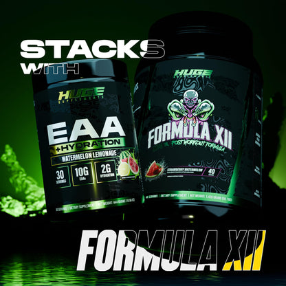 Huge EAA + Hydration, Essential Amino Acids Powder, EAAs & BCAAs, Intra & Post Workout Recovery Powder, Muscle Growth, Recovery & Performance, 10g EAAs & Electrolytes, Kiwi Blueberry, 30 Servings