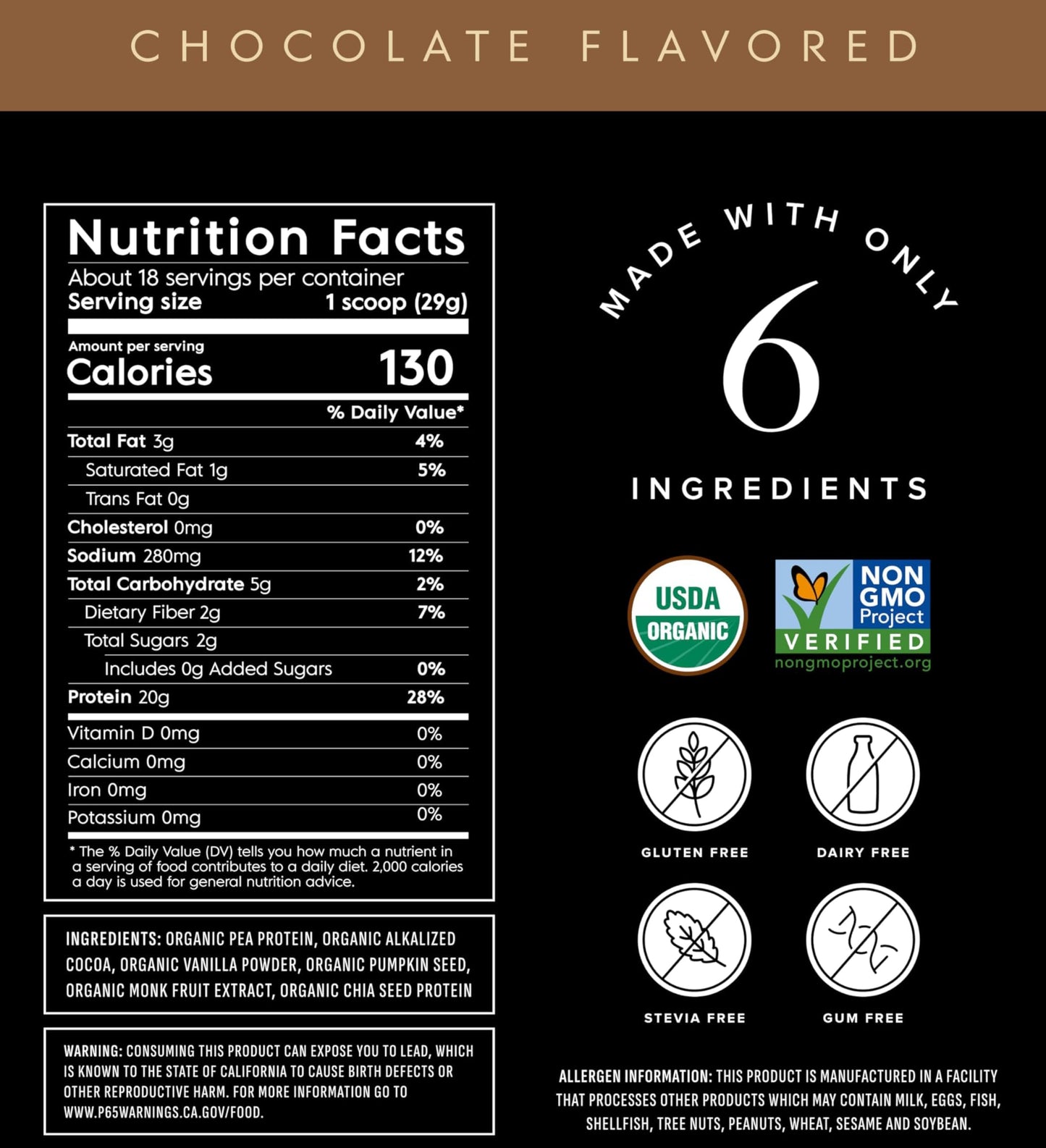 Truvani Organic Plant Based Protein Powder | Vanilla | 18 Servings | Vegan | 20g Pea Protein | Keto | Gluten & Dairy Free | Low Carb | No Added Sugar