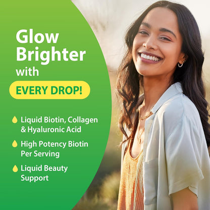 Rainbow Light Biotin, Collagen + Hyaluronic Acid Supplement | 110,000 mcg | Vanilla Citrus Flavor | Types I & III Collagen Peptides | For Men and Women