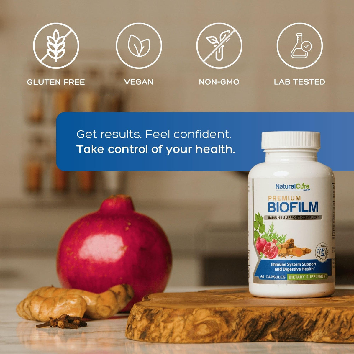 Natural Cure Labs Biofilm Complex – Premium Botanicals & Herbs | Digestive & Immune Wellness Support | Vegan, Non-GMO, Gluten-Free