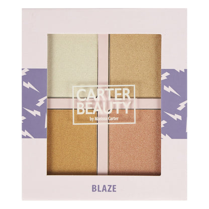 Carter Beauty By Marissa Carter Mini Highlighter Palette | Long Lasting Makeup | Shimmer & Matte Shades (Blaze) Carter BeautyBuy Supplements Australia