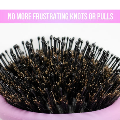 SimplyHair Ultimate Hair Extension Brush & Detangler Anti-Static, Dual Bristle Design, Soft Boar Bristle, Great for All Hair Types & Extensions - Pink & Purple Ombre Brush Ideal for Adults & Kids Simply HairBuy Supplements Australia